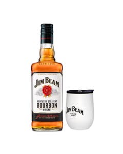 Whiskey Jim Beam Bourbon - 750 ml + Vaso Jim Beam