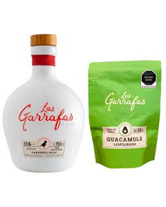 Tequila Garrafas Cardenal Rojo Cristalino 750 ml + Guacamole 50g