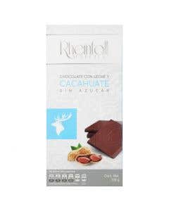 Chocolate Rheinfall leche Cacahuate sin Azúcar 100 g