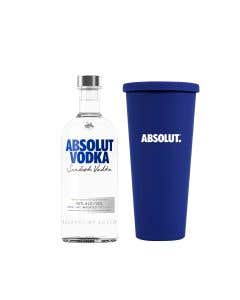 Vodka Absolut Azul 750 ml + 1 Vaso Azul
