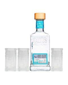 Tequila Altos Blanco 750 ml + 3 Shots Edición Especial