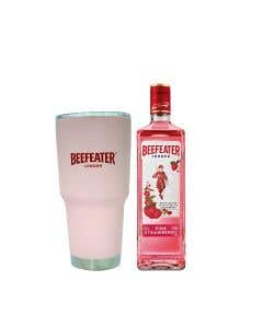 Ginebra Beefeater London Pink Fresa 700 ml + 1 Termo rosa Beefeater