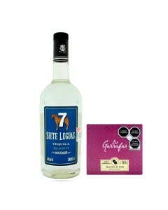 Tequila Blanco 7 Leguas 1L + Galletas Nuez Las Garrafas 150gr