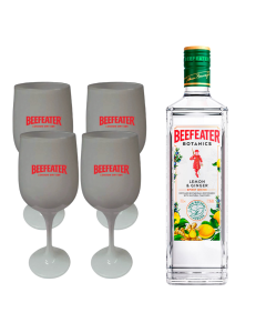 Gin Beefeater Botanics 700ml + 4 Copas de Vidrio