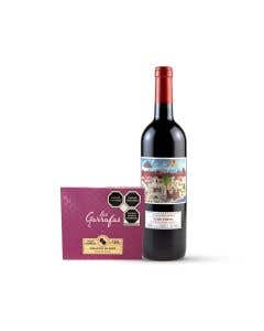 Vino Tinto Garrafas Grenache Merlot Syrah 750ml + Galletas Garrafas Nuez 150 grs