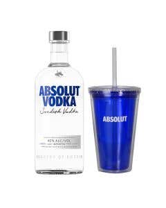 VAL VOD ABSOLUT AZUL 750ML+VAZO AZUL POP