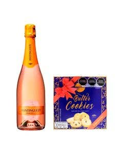 Vino Espumoso Mistinguett Cava Brut Rose 750ml + Galleta Danesita 200 grs