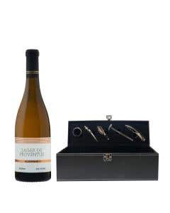 Vino Blanco Lagar De Proventus Albariño Reserva 750ml + Estuche para Vino con Accesorios.