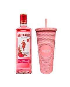 Gin Beefeater pink 700 ml + Vaso color Rosa