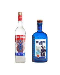 Vodka Stolichnaya Chamoy 750ml + Ginebra Tulchan 750ML