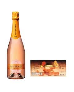 Vino Espumoso Mistinguett Cava Brut Rose 750ml + Turron Blando Antiu Xixona El Panal - 200 grs