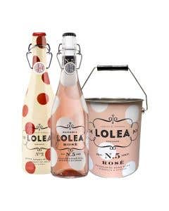 Sangría Lolea N5 Rose - 750 ml + Sangría Lolea N°2 Blanca - 750ml + Hielera en forma de cubeta