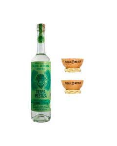 Mezcal Tierra Mestiza Ensamble Espadín y Cuishe 750 ml + 2 Jícaras