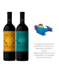 Vino Tinto Hacienda San Miguel Syrah Reserva 750 ml + Vino Tinto Hacienda San Miguel Syrah Tempranillo Cabernet 750 ml + Alebrije