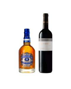 Whisky Chivas Regal 18 Años 750 ml + Vino Tinto Proventus 2015 750 ml