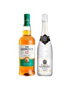 Whisky Glenlivet 12YO 700 ml + Vino Espumoso Marquis Rothberg Ice 750 ml