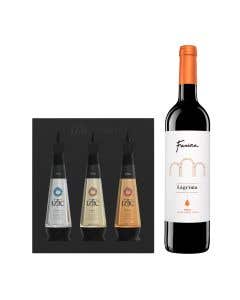 Tequila Iztic Tri Pack + Vino Tinto Fariña Lagrima 750 ml
