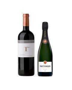 Vino Tinto TM 1.5 L + Champagne Taittinger Brut 750 ml