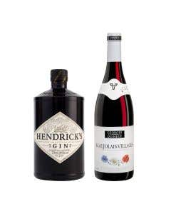 Gin Hendricks 750 ml + Vino Tinto Beaujolais Villages Duboeuf 750 ml