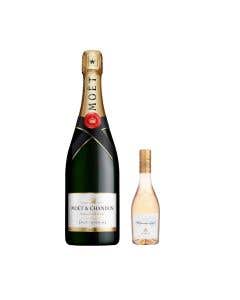 Champagne Moet & Chandon Imperial Brut 750 ml + Vino Rosado Whispering Angel 375 ml