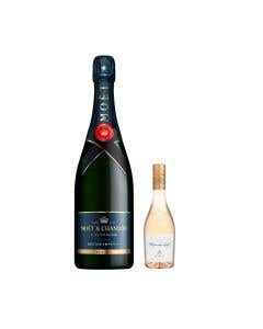 Champagne Moet & Chandon Nectar Imperial 750 ml + Vino Rosado Whispering Angel 375 ml