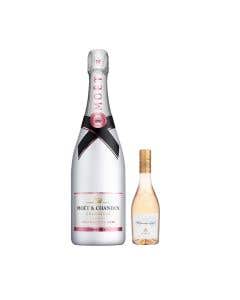 Champagne Moët & Chandon Ice Imperial Rose 750 ml + Vino Rosado Whispering Angel 375 ml