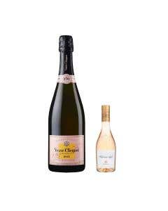 Champagne Veuve Clicquot Rosé Brut 750 ml + Champagne Veuve Clicquot Brut 750 ml