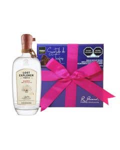 Tequila The Lost Explorer Blanco 750 ml + Estuche Surtido De Trufas 260 grs