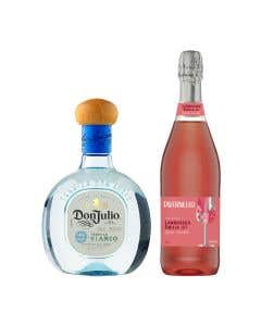 Tequila Don Julio Blanco - 700 ml + Vino Espumoso Lambrusco Rosso Tavernello 750 ml