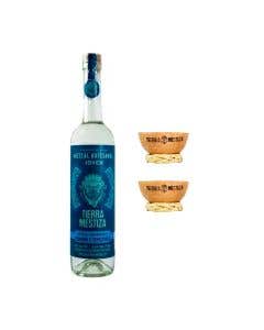 Mezcal Tierra Mestiza Ensamble Espadín y Tepeztate 750 ml + 2 Jícaras