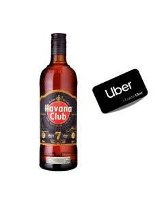 Ron Havana 7 Años 700 ml + 1 Tarjeta Uber 200mxn