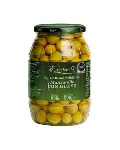ACEITUNA VER C/ HUESO EXC 800GRS