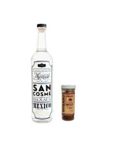 Mezcal San Cosme Joven 700ML + Sal Gran Mitla De Gusano 100GR