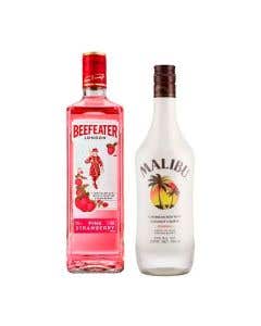 Ginebra Beefeater London Pink Fresa 700ml +  Ron Malibu 750ml