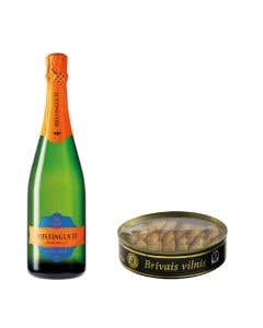 Vino Espumoso Mistinguett Cava Semi Seco Bio 750 ml + Sardinillas Ahumadas Brivais Vilnis - 112 g