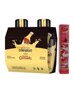 Autentico Corajillo Coronado Twin Pack 100ML + Chocolate Lindor con leche tubo - 60 g
