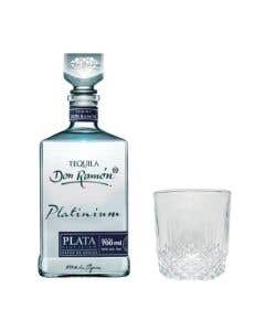 Tequila Don Ramón Plata Platinum 700 ml + 2 vasos de cristal