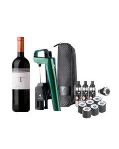 Vino Tinto TM 1.5 L + Vertedero C/Cap Coravin Model Six Verde