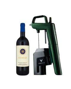 Vino Tinto Bolgheri Sassicaia 2014 750 ml + Vertedero C/Cap Coravin Model Six Verde