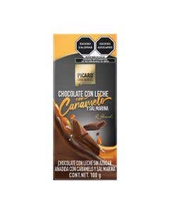 Barra de Chocolate Picard con Leche Sin Azúcar con Caramelo y Sal 100 grs