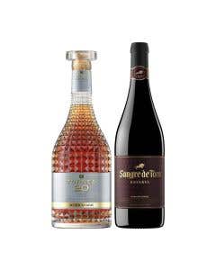 Brandy Torres 20 Edicion Especial 700 ml + Vino Tinto Sangre de Toro Reserva 750 ml