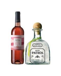 Tequila Patron Silver 700 ml + Vino Rosado Serie By La Europea 750 ml