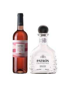 Tequila Patron Cristalino 700 ml + Vino Rosado Serie By La Europea 750 ml