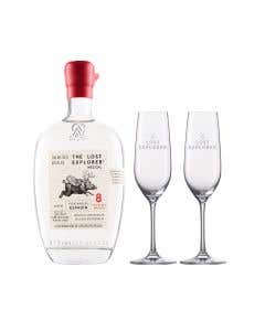 Mezcal The Lost Explorer Espadín 750 ml + 2 Copas de Cristal